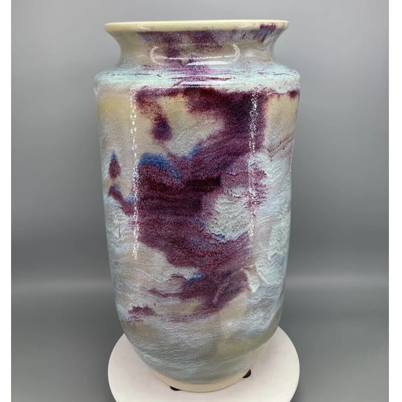 Painting Jar Ceramic vase Jun Porcelain Vase natural kiln Height: 34cm Mouth Diameter: 16cm Diameter: 17cm