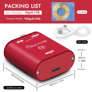 Douk Audio U2 Mini XMOS XU208 Konverter Optik Koaksial USB ke SPDIF Adaptor Audio Antarmuka Digital DSD PCM 192kHz 10 xmos penjualan terbaik - №