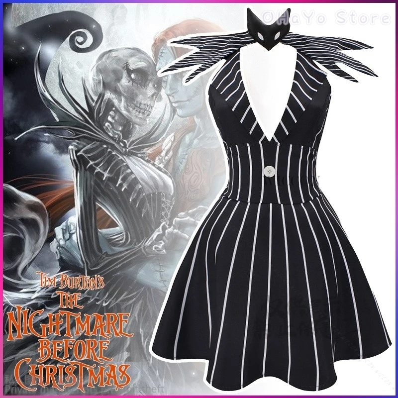 2024 ليلة Genderswap جاك كوس الرعب الزي هالوين كرنفال حفلة تأثيري فستان مُصمم حسب الطلب لوليتا بدلة تنكرية للذكور الكبار #2