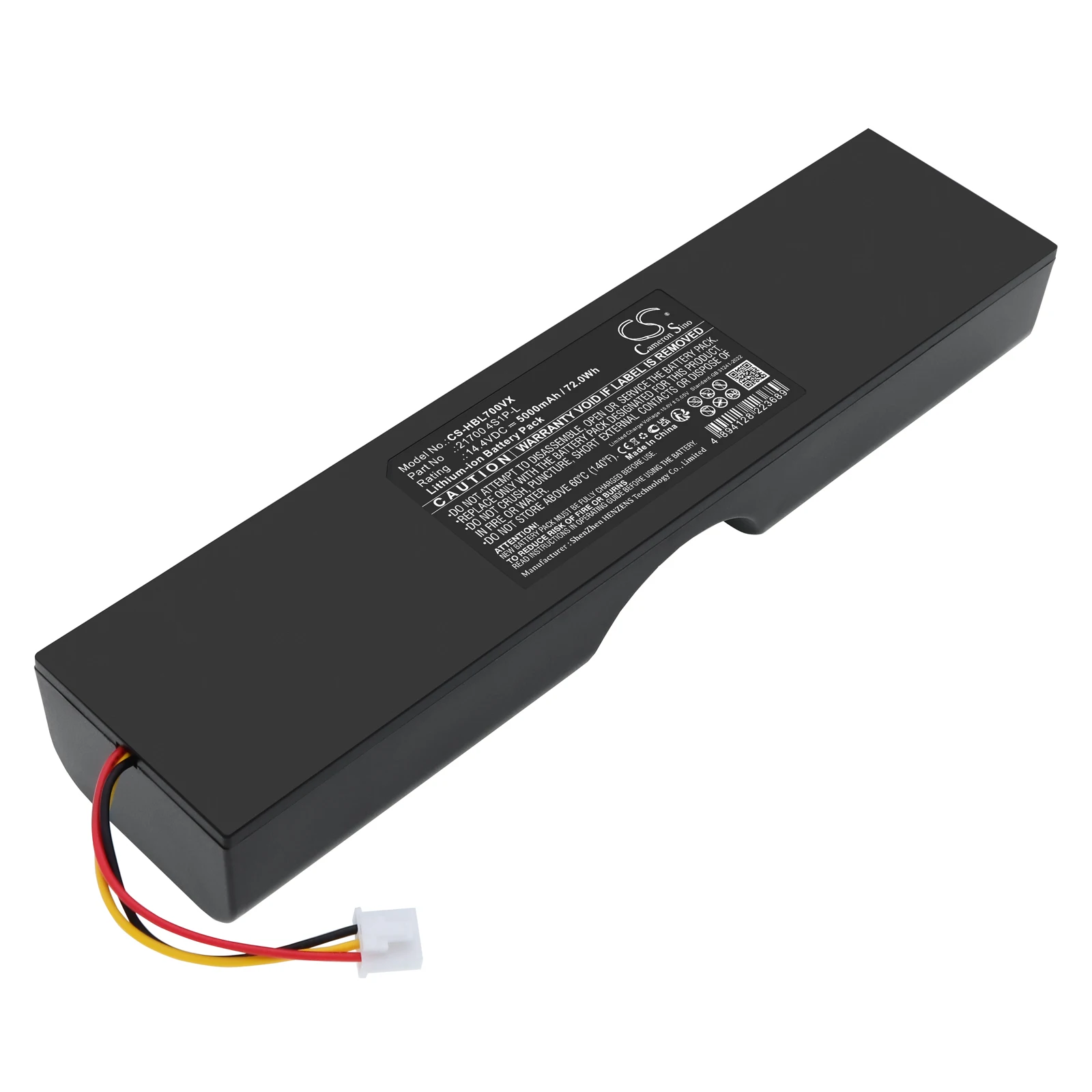 CS Replacement Battery for HOBOT Legee D7,Legee D8 PN:21700 4S1P-L 5000mAh / 72Wh