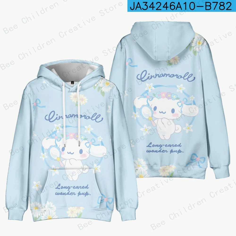 Cinnamoroll Melody Graphic Hoodie Clothes Children\'s Girls and Boys Fashion Casual Sweatshirt Soft Long Sleeve Tops Pullovers