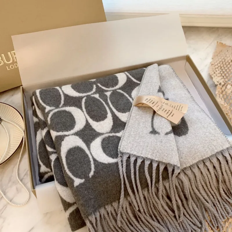 الراقية الكلاسيكية إلكتروني نمط هندسي تقليد شال فرو الأرنب وشاح متعدد الاستخدامات شرابة الخريف والشتاء الدفء تنوعا