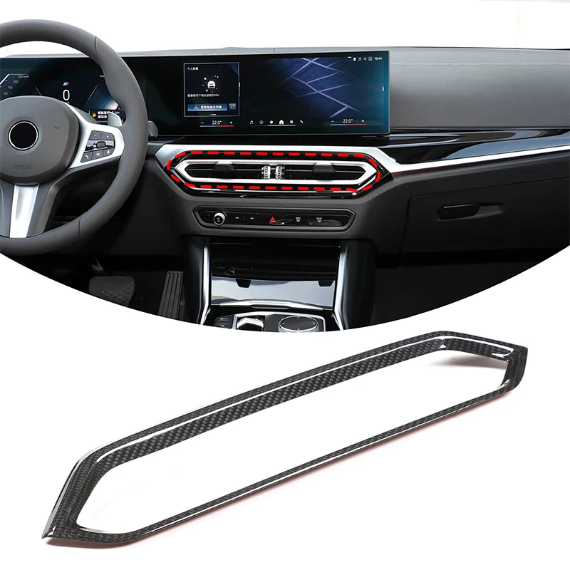 

Car Air Conditioner Panel Cover Dashboard AC Vent Outlet Cover Trim Sticker For BMW 3 Series M3 G20 G28 G21 G80 G81 2023 2024