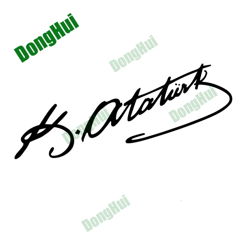 Signature Car Stickers Turkey Mustafa Kemal Ataturk Motorcycle Trunk Helmet Surfboard Luggage Camper Skateboard Sticker
