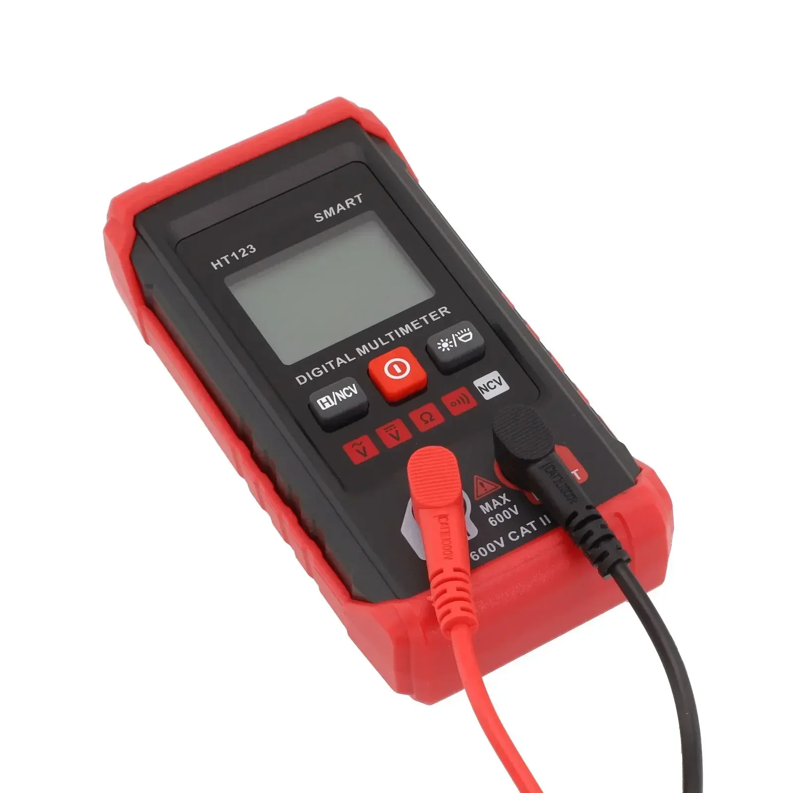 Reliable HT123 Digital Multimeter 2000 Counts Continuity Test Rubber Protective Case Removable Battery Compartment