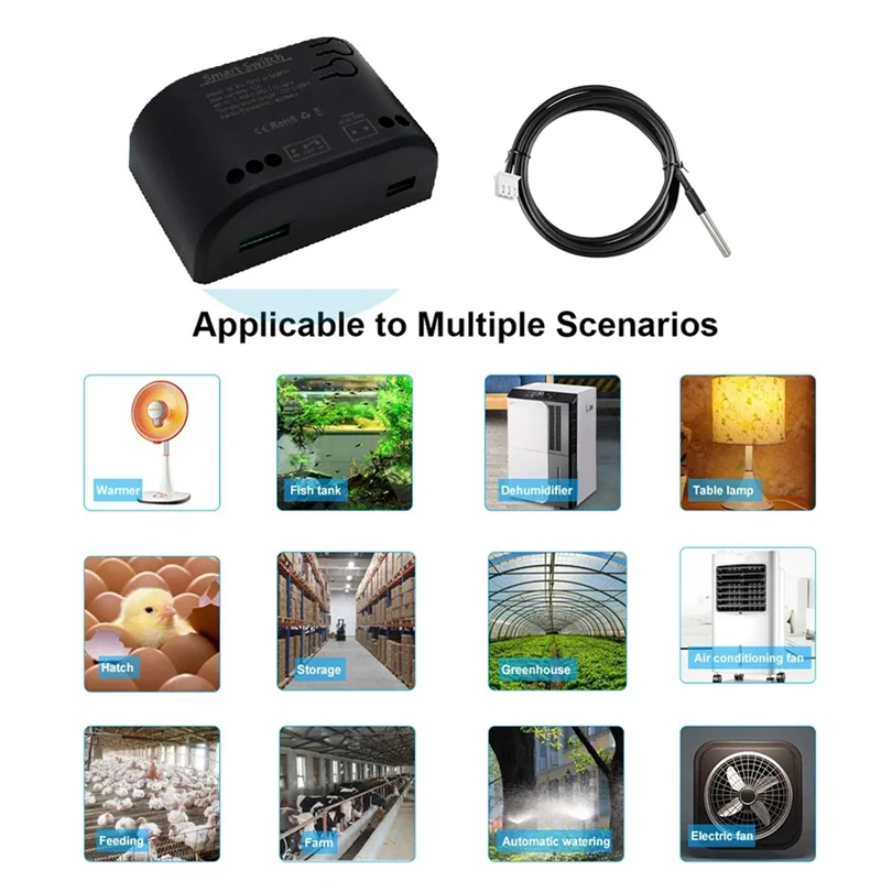 A52T Smart Switch Tuya Wifi Smart Temperature Switch Smart Switch With Thermostat Sensor