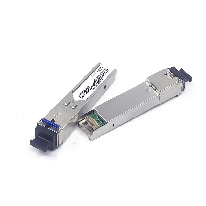 2PCS 1 pair  1.25G 3km SFP Optic Transceiver  1550/1310nm SC single fiber Module For OLT/ Switch