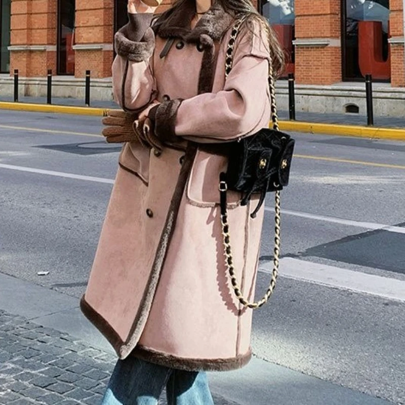 Fur Coat Coat in Autumn and Winter 2025 Plus Velvet Padded Women's Commuter Wind Warm Windbreaker