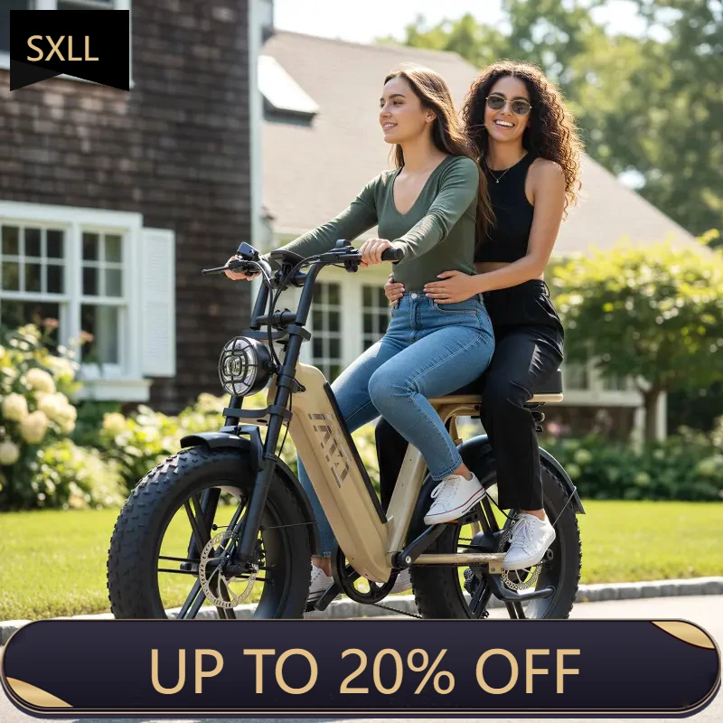 

SXLL 2026 new TST R7 electric moped 45km/h 1200 watt full suspension electric hybrid bike with 15A lithium battery