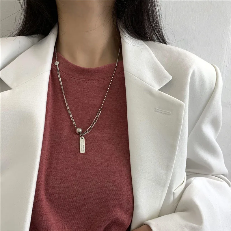 Wholeslae Sweater Chain Necklace South Korea Dongdaemun Hip Hop Hipster Retro Chain Temperament Retro influencer accessories