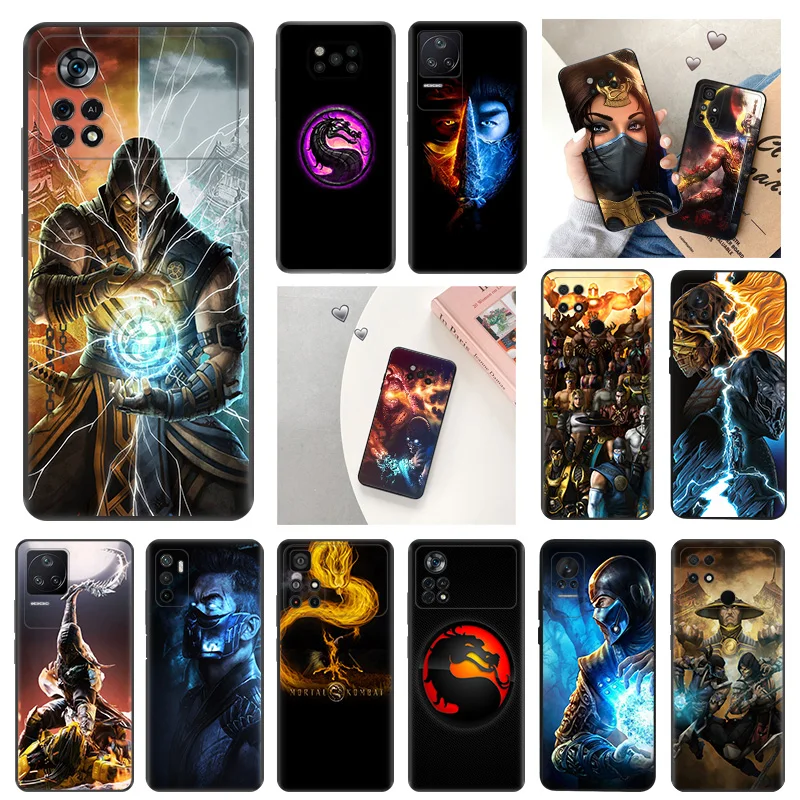 For Xiaomi Poco F5 F4 F3 GT X5 X4 NFC X3 Pro C40 C50 C55 C51 M3 M4 M5 5G Mortal Kombat Soft Phone Shell Case Cover