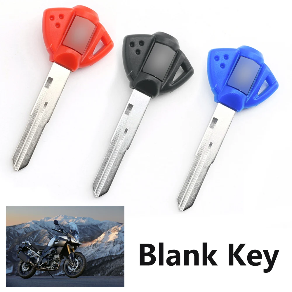 Motorcycle Blank Key Uncut Blade For Suzuki Hayabusa GSX1300R Vstrom Dl650 DL1000 GSXS 750 GSX600F GSX750F SV650 Accessories