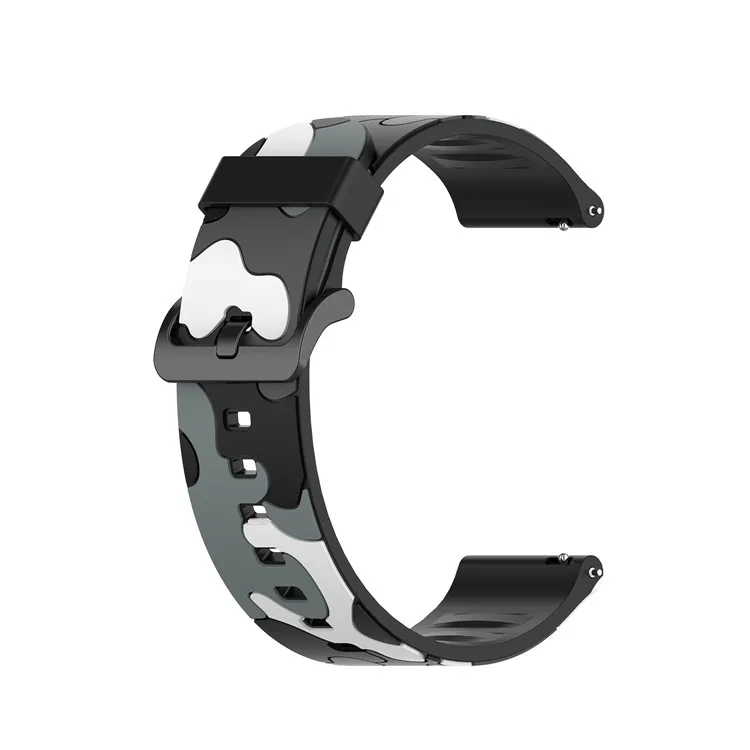 

22mm Camouflage Epoxy Smart Watch Strap Replacement for POLAR Grit X/Vantage M - Camouflage Grey