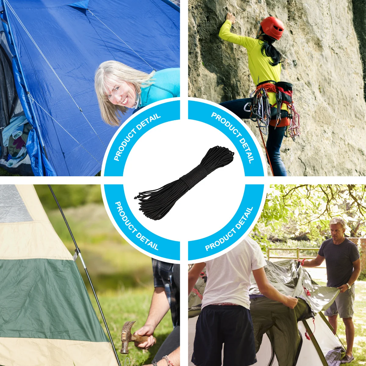 

4mm Cores 30m Paracord Survival Rope Tent Lanyard Durable Polypropylene Polyester Outdoor Camping Hiking