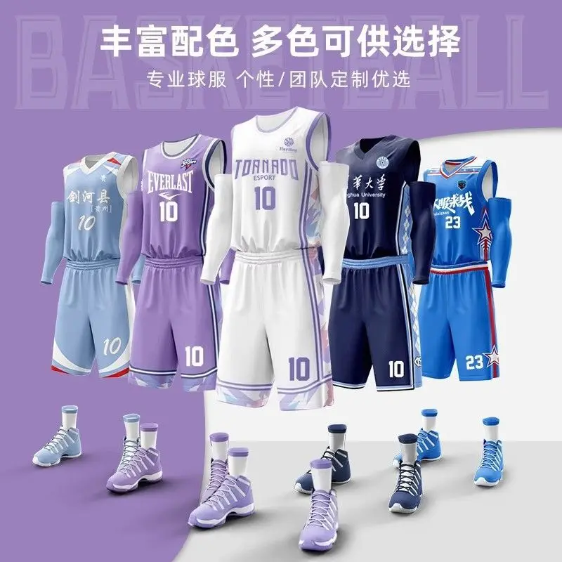 Custom Quick Dry Basketball Uniforms Game Jersey Personalized Printed Name Number Blank Team Sports Uniform for MEN/WOMEN/KIDS