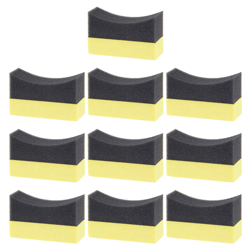 

10 Pcs Car Wash Sponge Tire Dressing Applicator Pad Clean Towels Pneumatic Auto Wax Shine Composite PE Pads Detailing