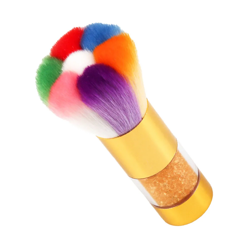 1 pz spazzola per polvere per unghie durevole e confortevole strumento per la pulizia delle setole scrubber per unghie manicure spazzola per la pulizia delle unghie