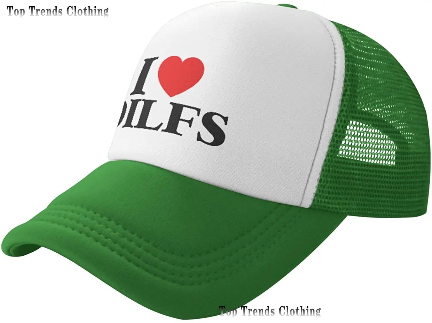 I Love Dilfs Trucker Hat Sports Baseball Cap Casual Adjustable Size Hip-Hop Unisex