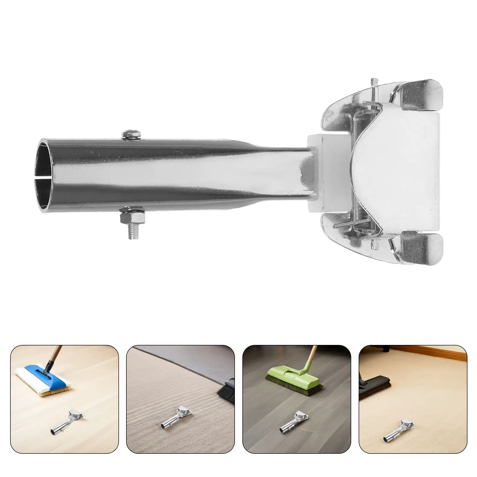 

3Pcs Mop Stick Stainless Steel Clip with Aluminum Alloy Construction Quick Replacement Mop Head Clamp for Tiles Wood Stone