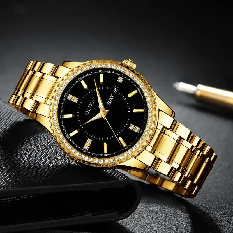 Часы со шнеком NEWSet, мужские часы с ремешком из нержавеющей стали, водонепроницаемые кварцевые часы на заказ