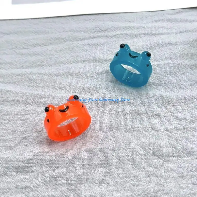 

573B Funny Animal Cartoon Finger Ring Glow Aesthetic Rings for Girls