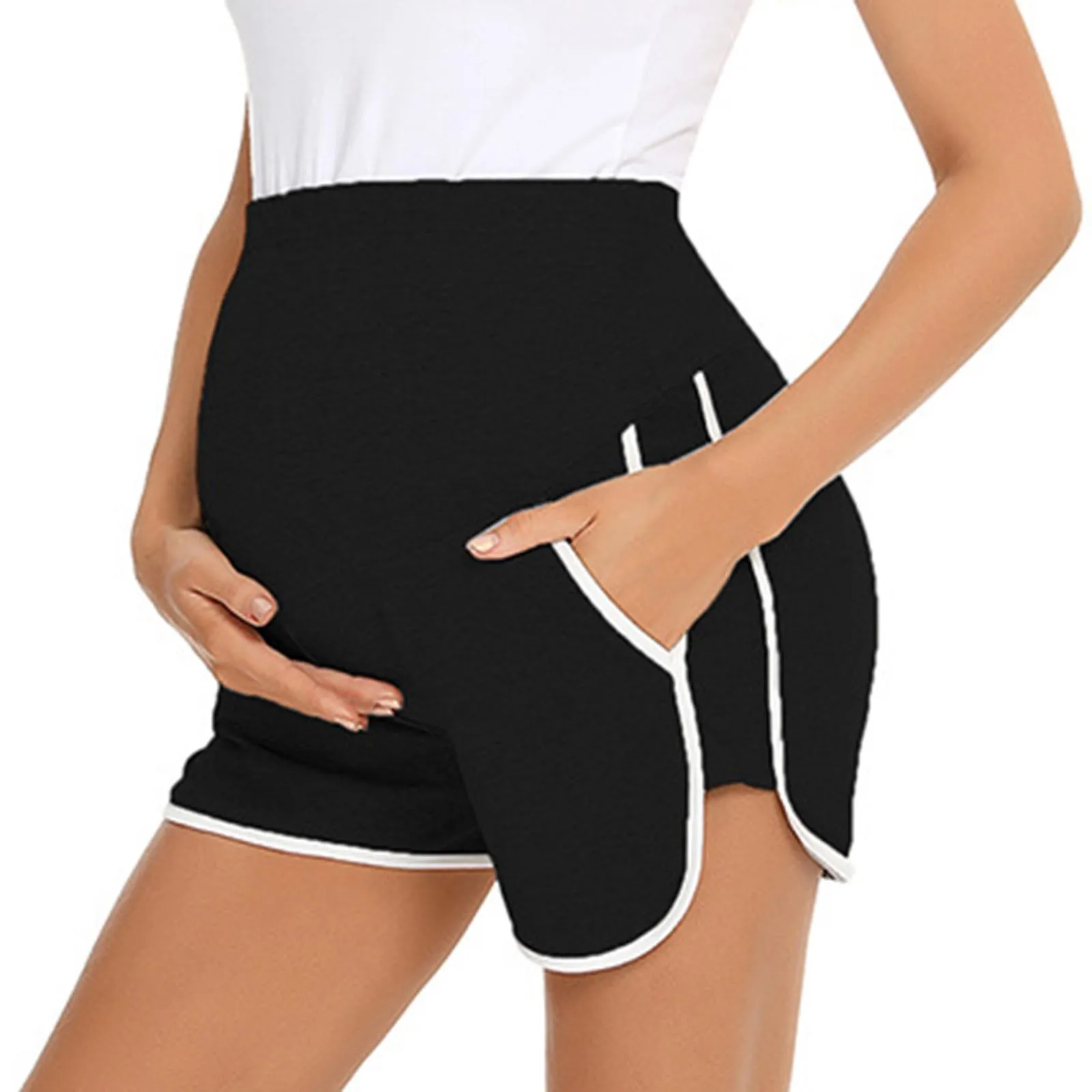 

Maternity Shorts Pregnant Women's High Waist Skin Seamless Leggings Thin Anti Yoga Comfortable Trousers Comfortable Pajama