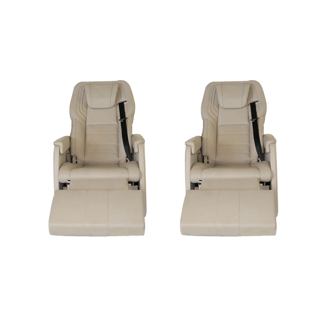 Business car seat with electric foot pedals and massage