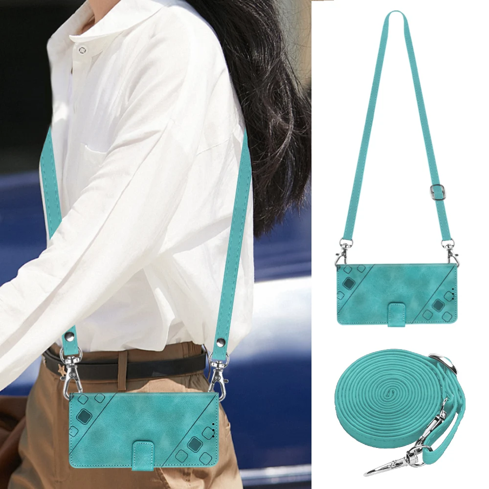 حافظة جلدية للكتف عبر الجسم لهاتف اوبو رينو 12 11 10 برو A79 A78 A38 ، وان بلس نورد CE 4 3 لايت ، غطاء Realme C67 C65 C55