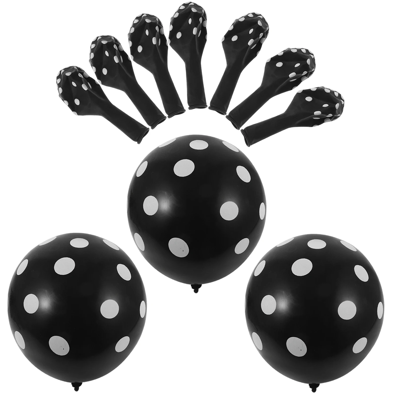 

100pcs Dot Balloons 12 Inch Black White Dots Birthday Party Decorations Wedding Valentines Reception Kit Balloons Bulk