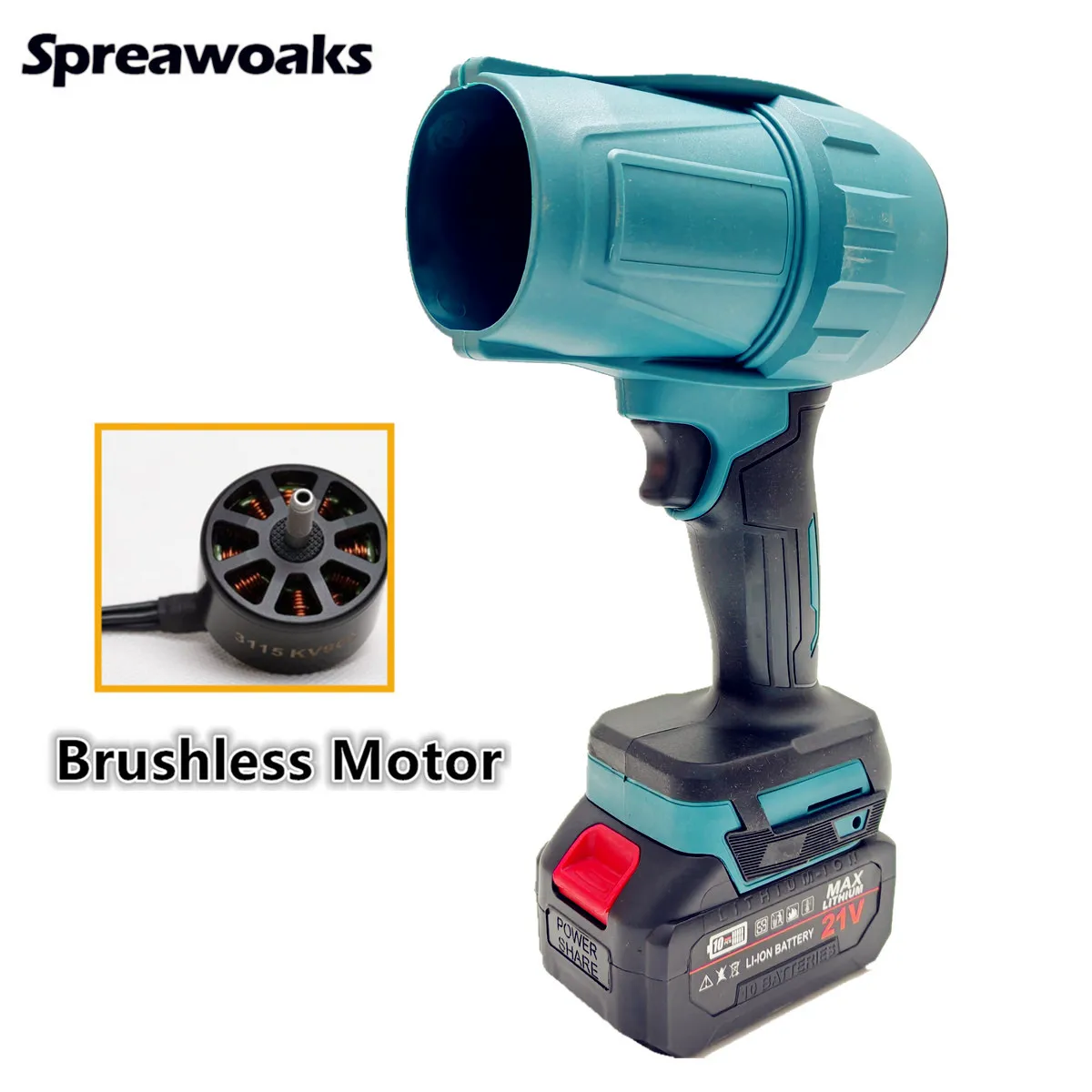 

Brushless High Power Turbo Fan Air Duster Leaf Blower Thrust Violent Fan Handheld Mini Jet Fan For Makita 18V Battery