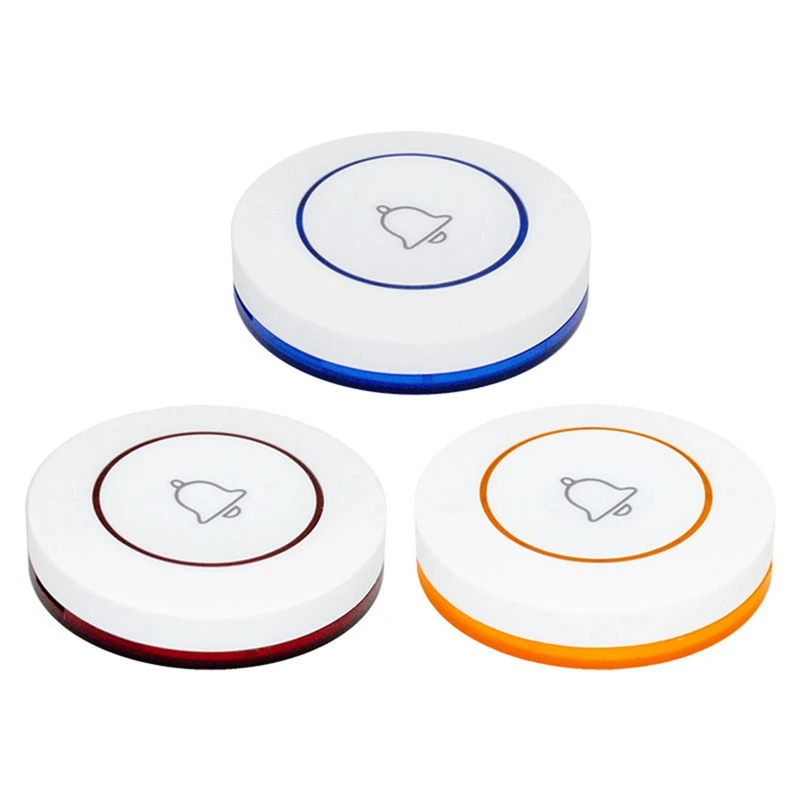 LICG-bouton d'appel téléavertisseur de Restaurant 433Mhz bouton de sonnette sans fil pour matériel de système d'alarme de sécurité à domicile