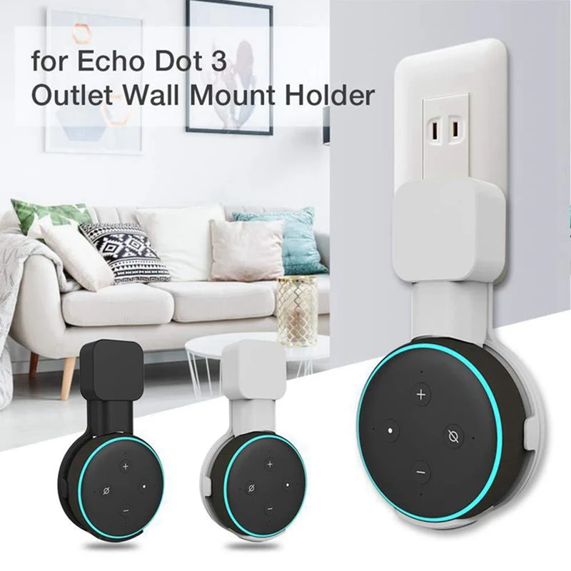 Speaker Wall Mount Holder For Alexa Echo Dot 3Rd Generation Indoor Sound Box With Screwless Cable Management