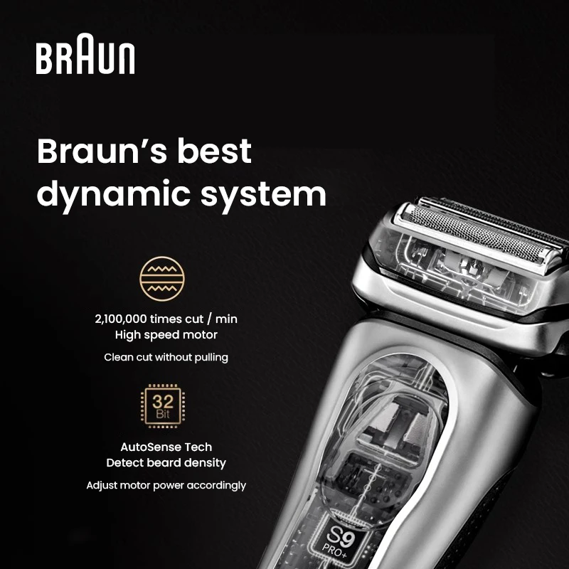 Braun S9 Pro+ 9619S Electric Shaver Autosense Intelligent Sensing Beard Density Electric Razor