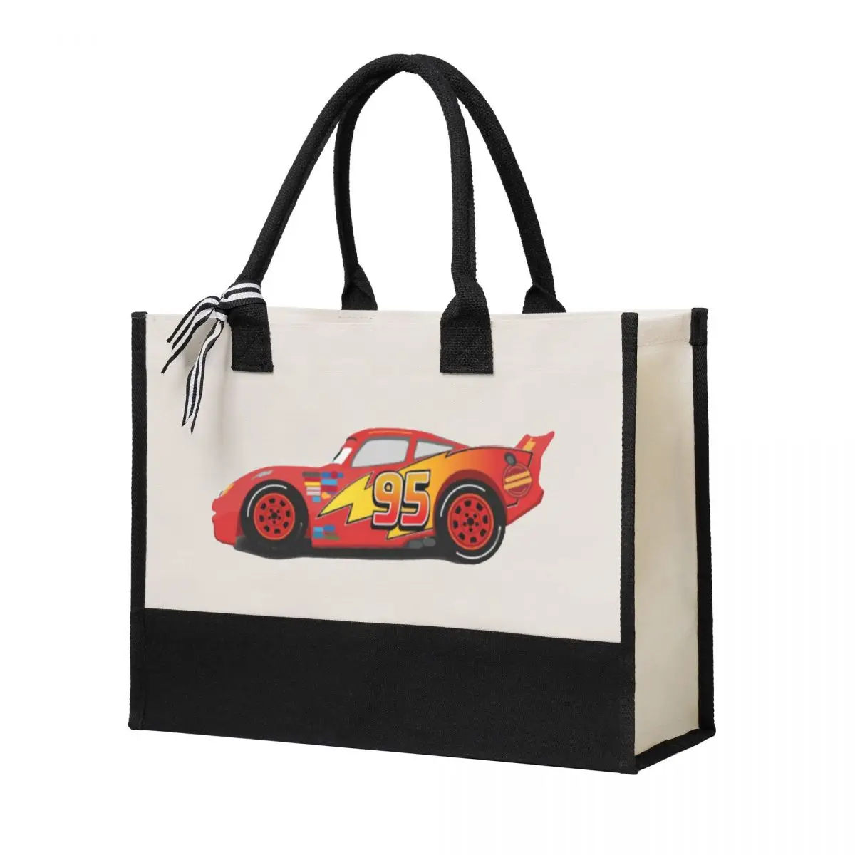 

Canvas Gift Shopping Bag Lightning MCQUEEN Classic Canvas Large Capacity Bag Customizable Quality Gifts