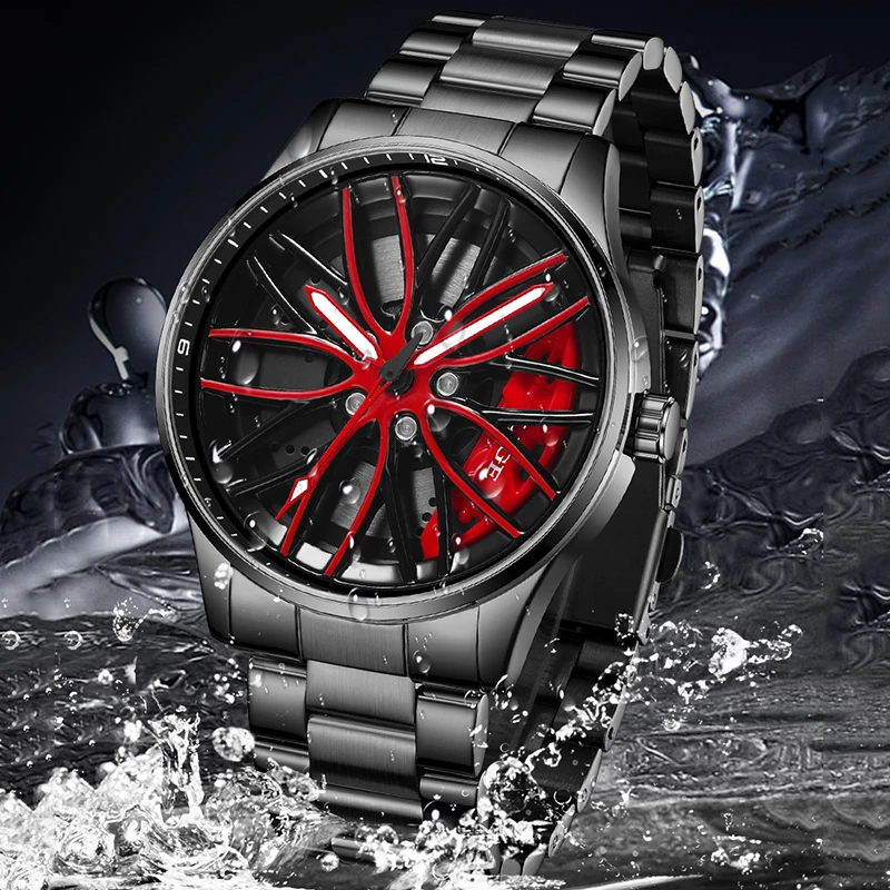 LIGE New Car Wheel Hub Quartz  - Men'S Fashion Hub 评论和价格