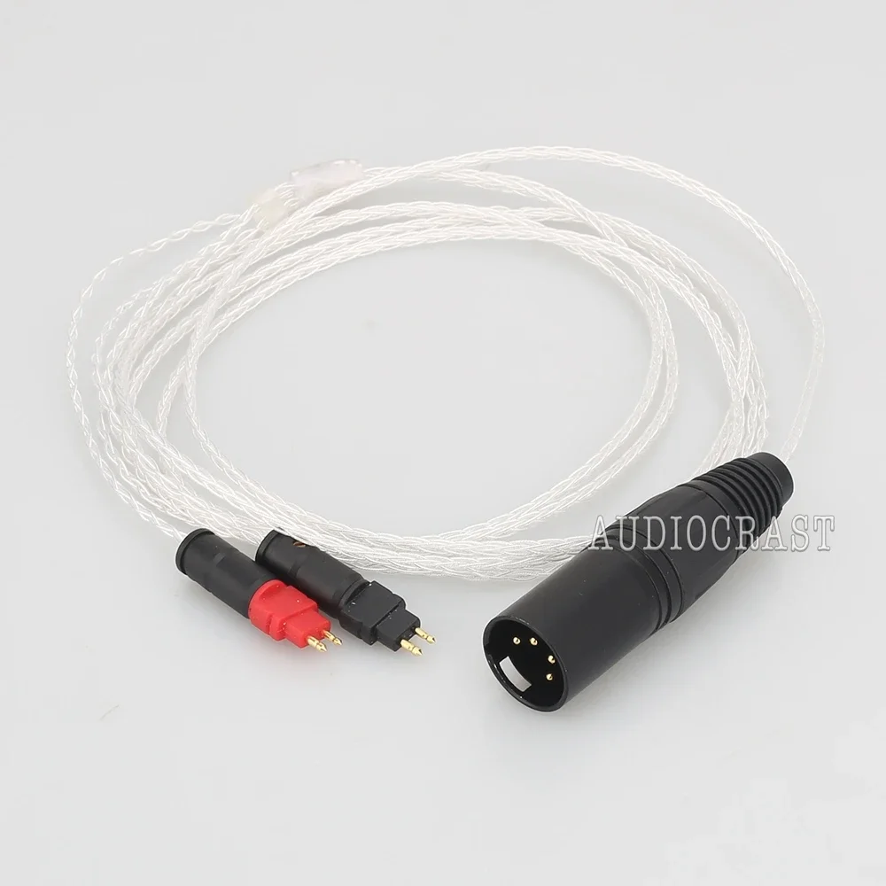 8 แกน OCC ชุบเงินหูฟังอัพเกรดสาย BALANCED XLR สําหรับ HD650 HD600 HD660s HD6XX UP-OCC ทองแดงชุบเงิน