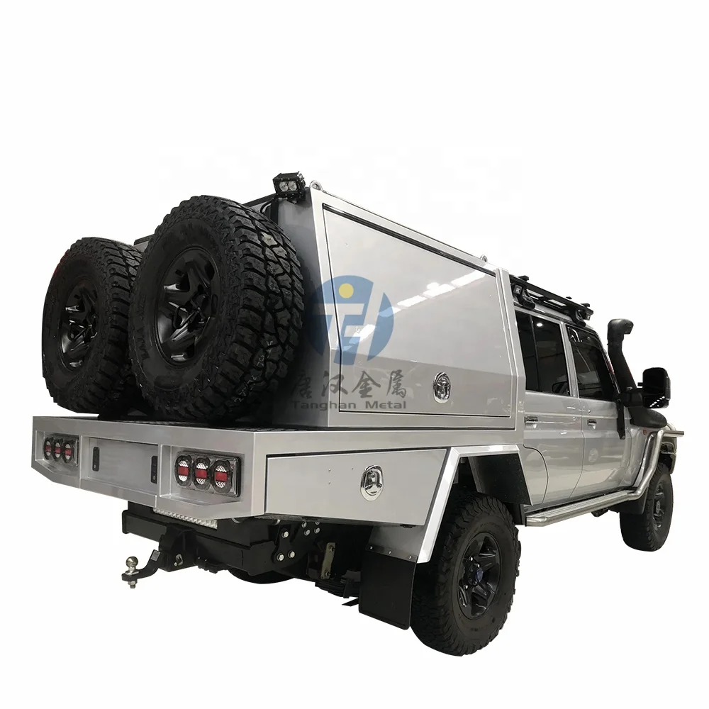 dual/single/extra cab aluminum ute tray and canopy with dog box and toolbox for pickup truck