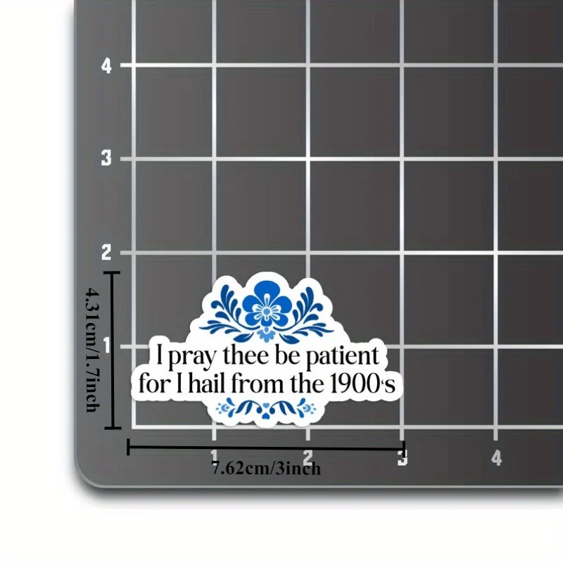 Please Wait Patiently，I am from1900Vintage Stickers，Suitable for Laptop、Car、Luggage、Skateboard, Etc.