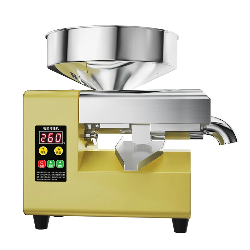 

New small household oil press commercial fully automatic intelligent constant temperature hot and cold pressing