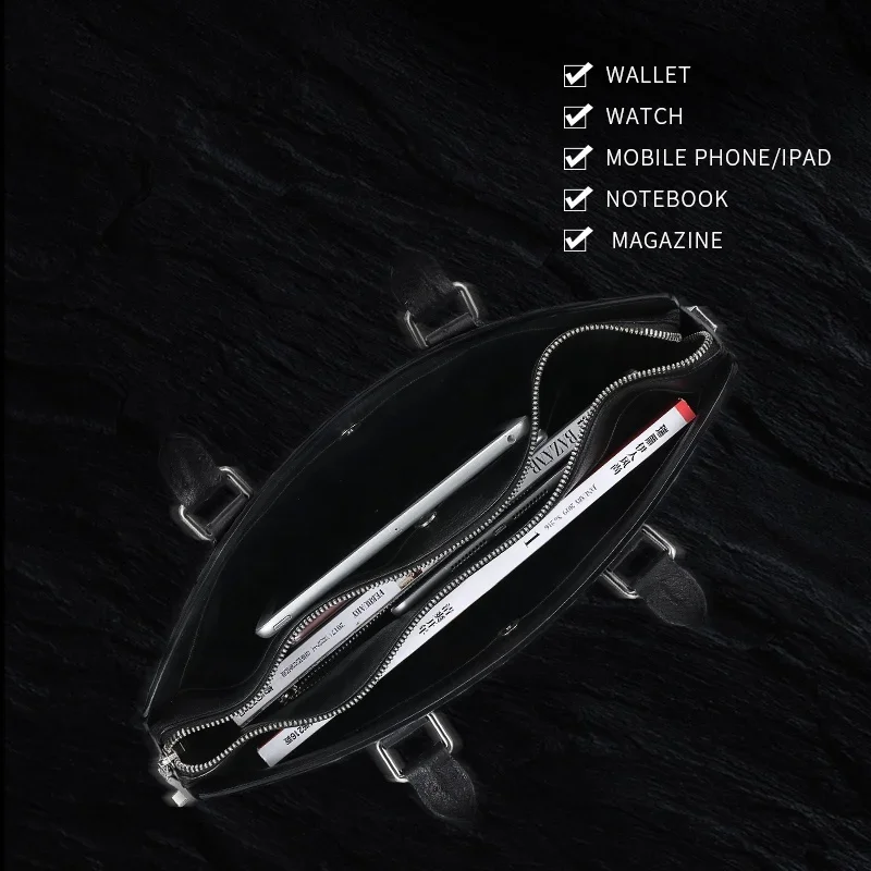 Valigetta antifurto in pelle di struzzo con lucchetto originale per uomo