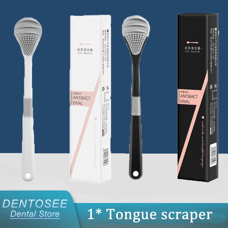 

Multicolor Tongue Scraper Brush Reusable Oral Cleaner for Bad Breath Fresh Mouth Hygiene Care & Removal Tool