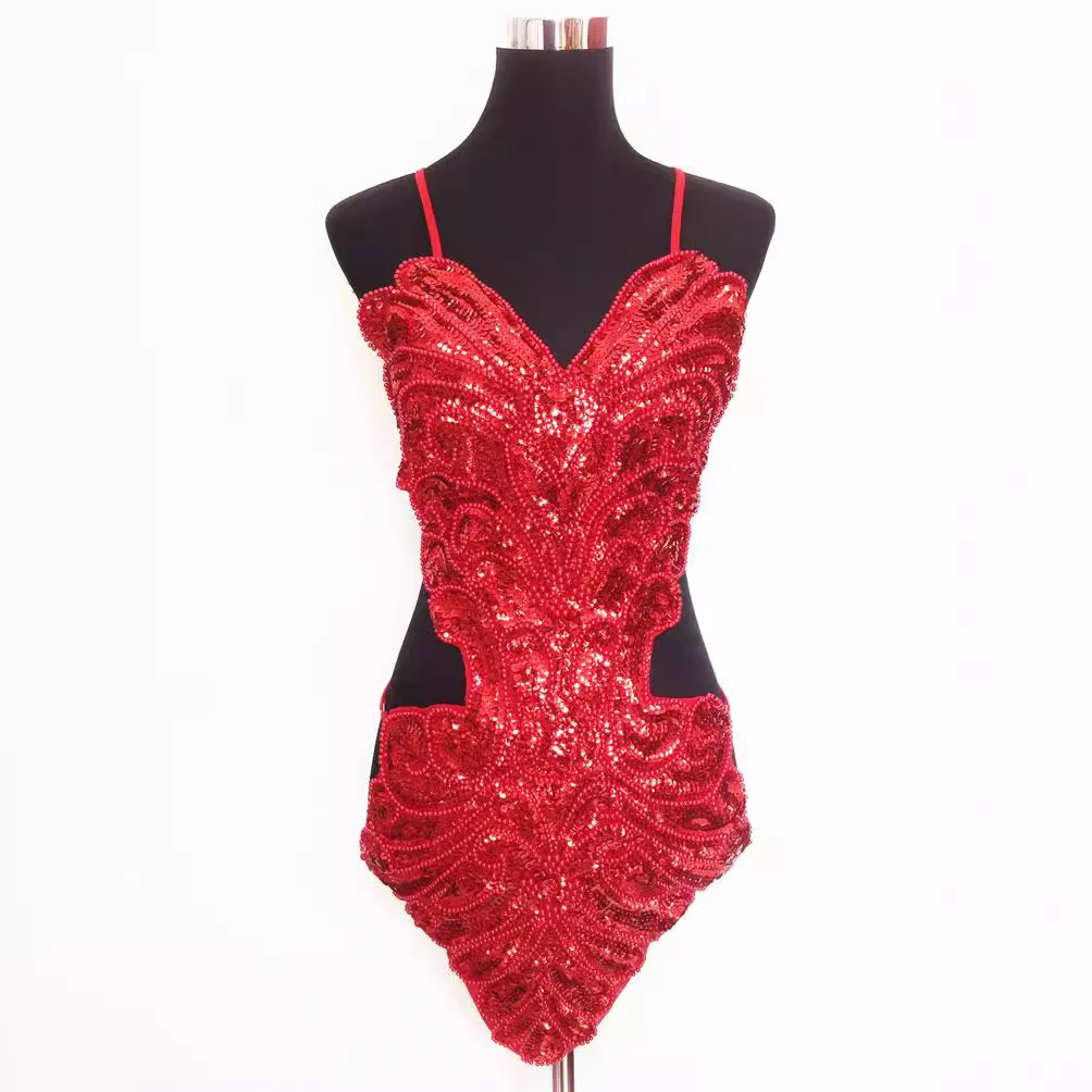 Sparkly Butterfly Backless Lace-up Belly Top for Art Photography Stage Show