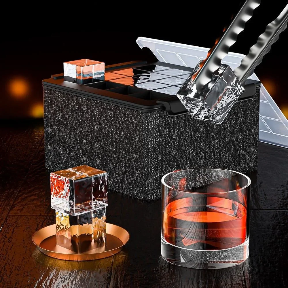 16Pcs High Transparency Ice Cube Tray Silicone Mold No Bubbles Food Grade Ice Mold for Home Whisky Bar Kitchen Accessories Gift