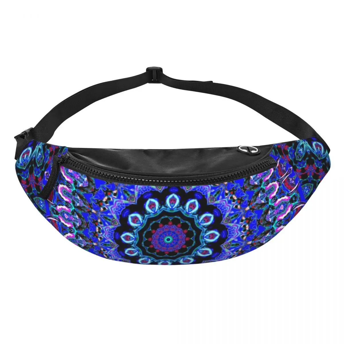 Custom Bohemia Ethnic Mandala Flower Pattern Fanny Pack for Women Men Crossbody Waist Bag Cycling Camping Phone Money Pouch