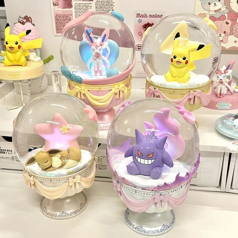 ポケモン公式クリスタルボールスタチュー-光るナイトライト-クリスマス-トレンドおもちゃ-誕生日プレゼント-ゴーストgxスタチュー