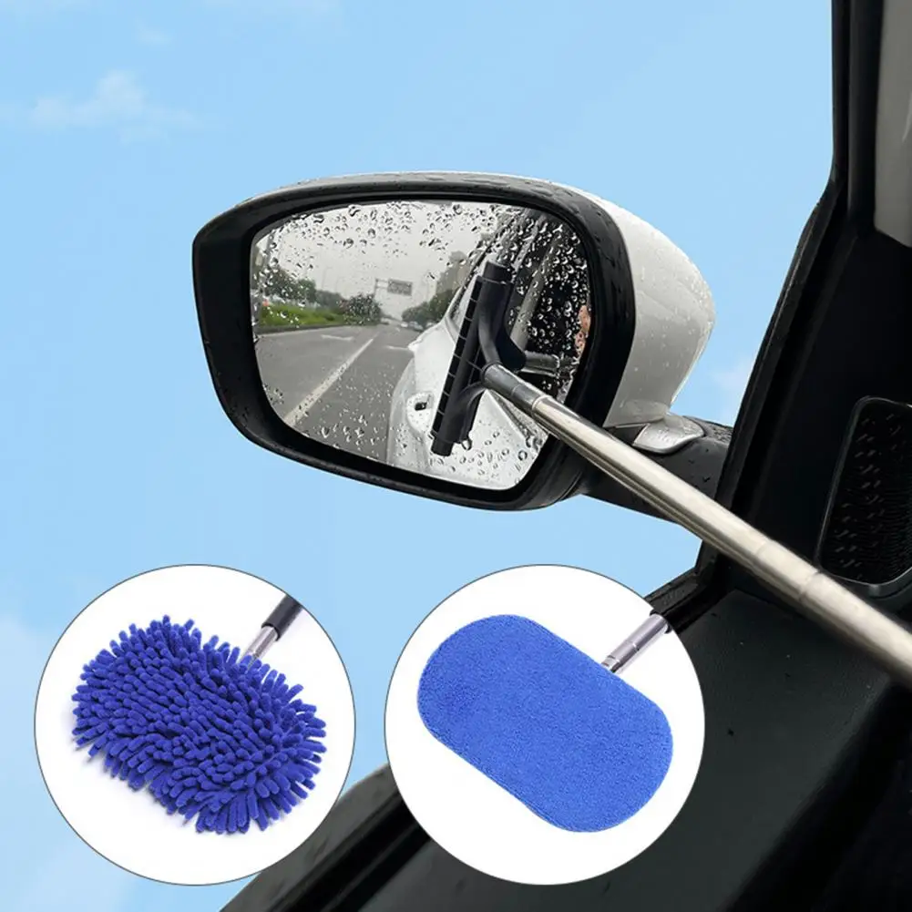 Microfiber Window Brush Stretchable Window Brush Multi-functional Telescopic Window Brush for Car Windshields Glass Efficient