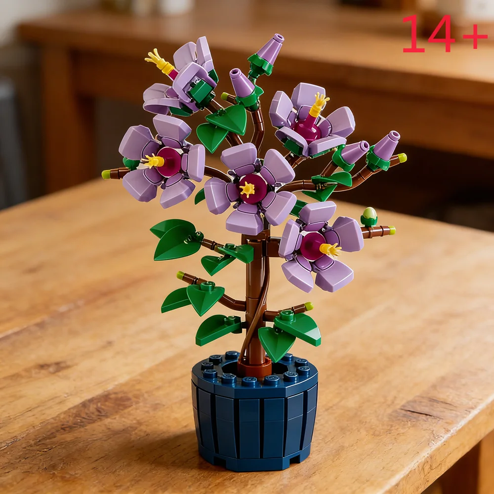 

Romantic Prosperous Bouquet 10372 Building Blocks Bonsai Style Plant 660PC Sblocks Home Decoration for Kids Toys Gifts