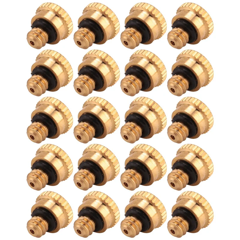 

80Pcs Brass Misting Nozzles For Cooling System 0.012 Inch(0.3 Mm) Water Spray Nozzle Sprinklers Misting Cooling-B51B
