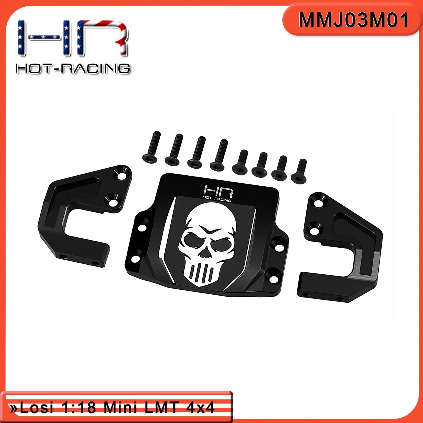 

HR Losi 1:18 Mini LMT 4x4 aluminum alloy skull front bumper kit