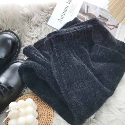 

Wide Leg Knitted Pants Women New Autumn Winter 2023 Fashion Casual Trousers Elegant Ladies Solid Loose High Waist Pants R71